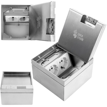 Gniazdo podłogowe puszka Spacetronik SPS-W22S_S2