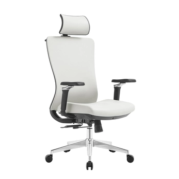 Regulowany Fotel biurowy obrotowy 5D MAURO Biały