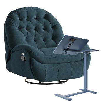 Zestaw wypoczynkowy fotel Spacetronik Flax 04M + stolik regulowany BUDDY