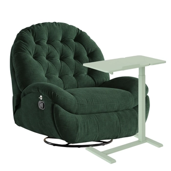 Zestaw wypoczynkowy fotel Spacetronik Flax 04M zielony + stolik regulowany BUDDY