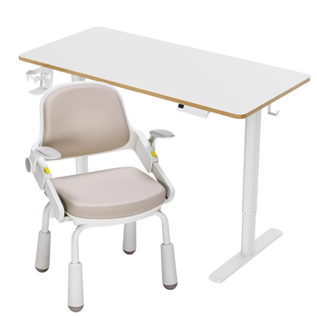 Zestaw biurko elektryczne regulowane Spacetronik SPEX123WM i krzesło regulowane SPCXD11