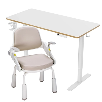 Zestaw biurko elektryczne regulowane Spacetronik SPEX123WM i krzesło regulowane SPCXD11