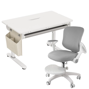 Zestaw: biurko regulowane SPEX108WG + ergonomiczne krzesło dla dziecka